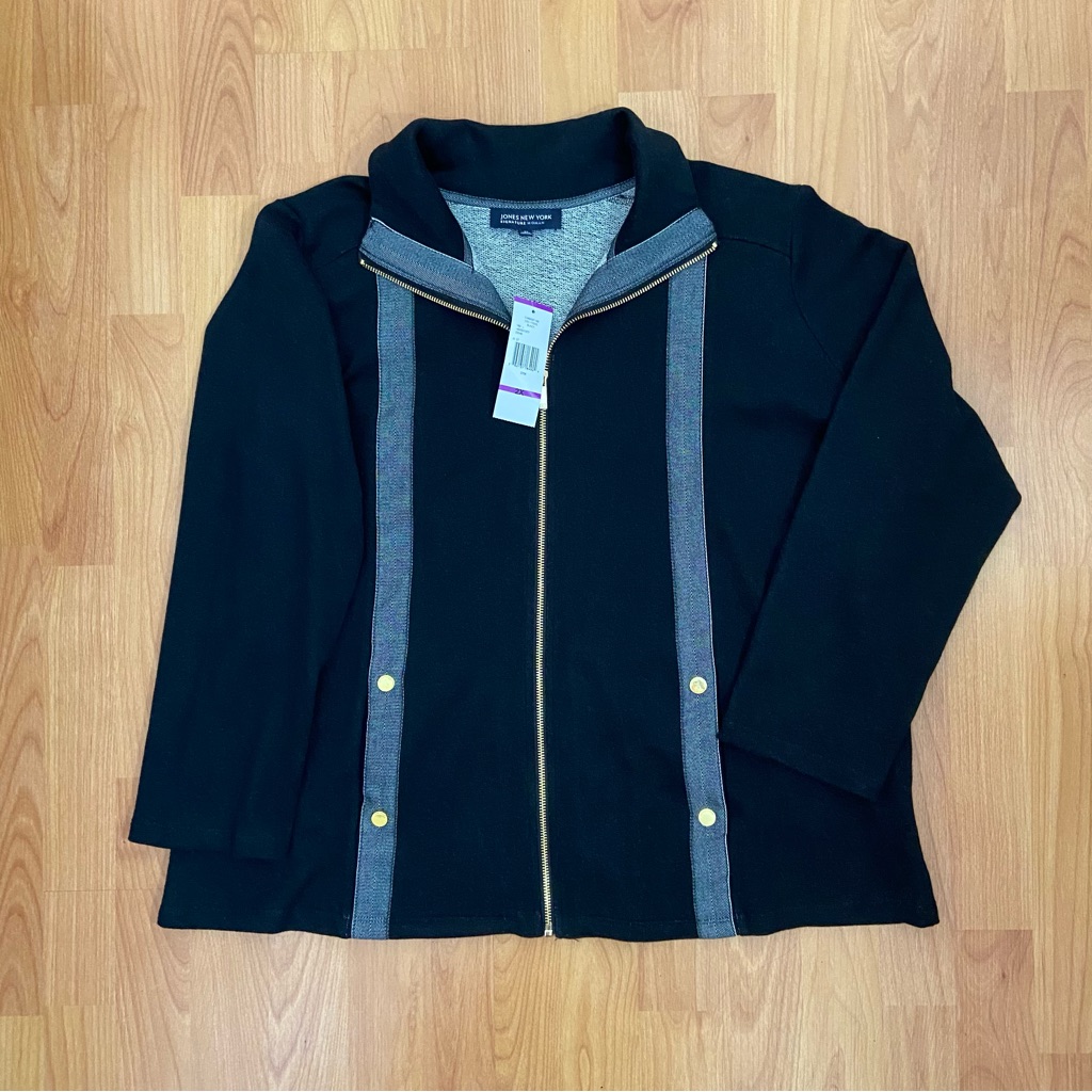 Nwt Jones New York Signature Woman Full Zip Sweater Women’s 2xl